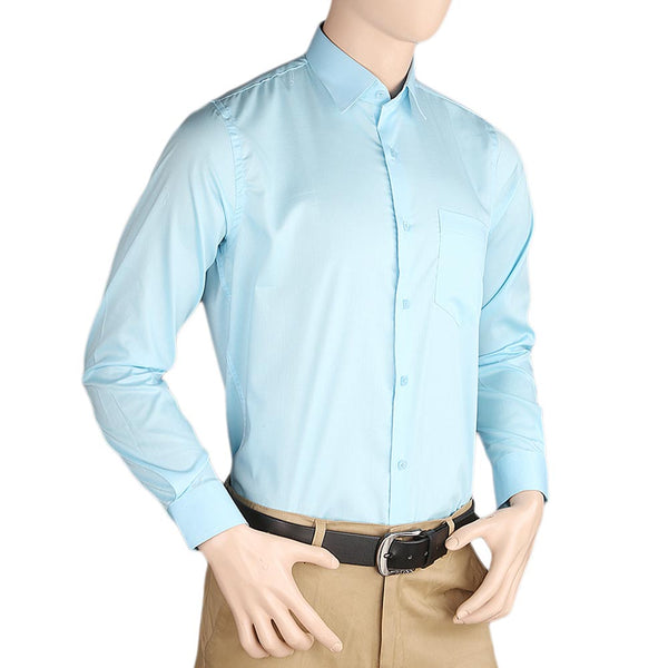 Men's Plain Formal Shirt - Sky Blue - test-store-for-chase-value