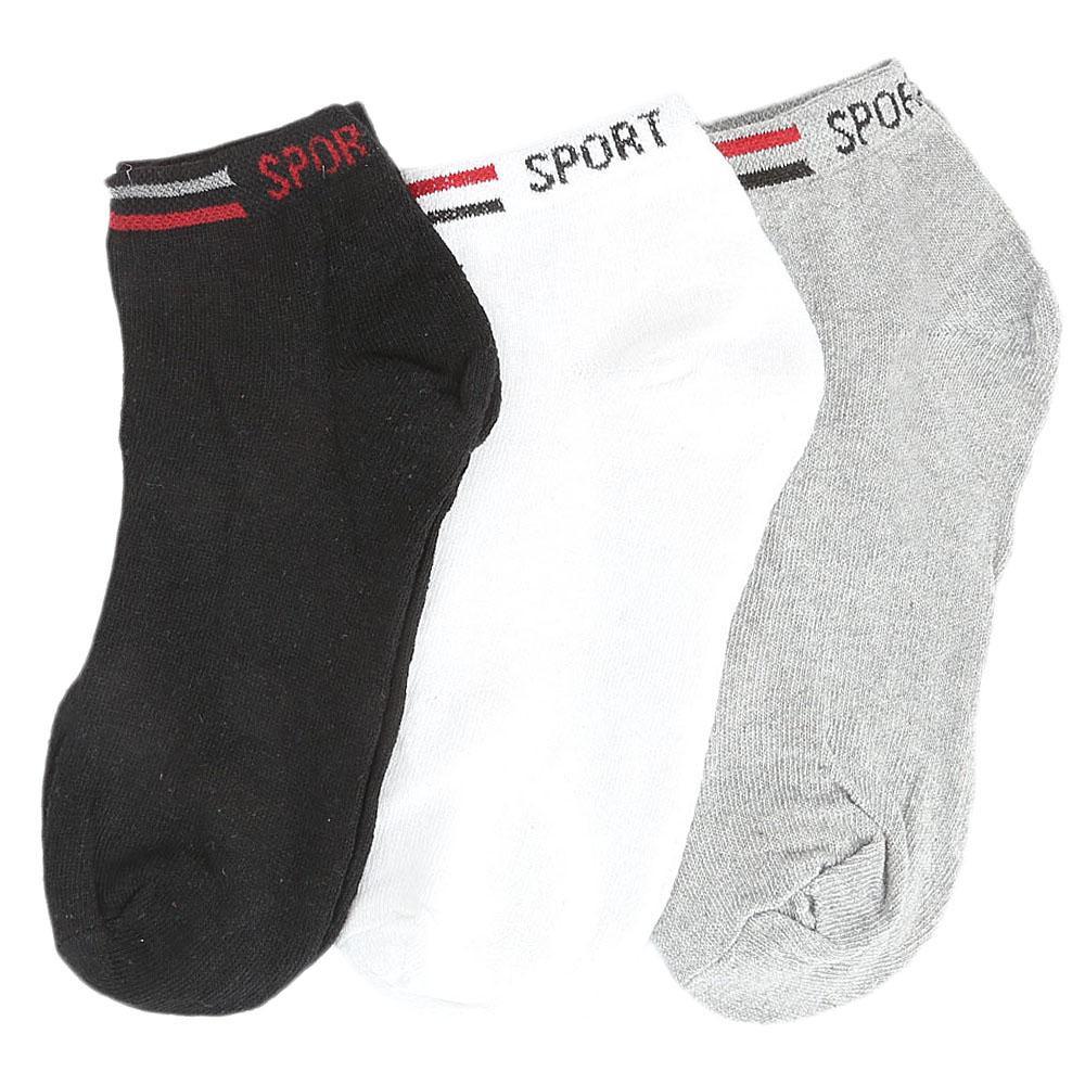 Men's Ankle Socks Pack Of 3 (Z260) - Multi - test-store-for-chase-value