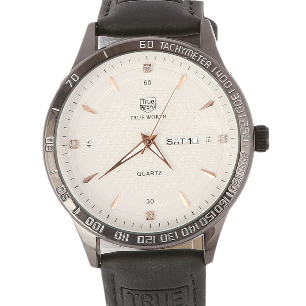 Men's wrist watch - Black-White, Men, Watches, Chase Value, Chase Value