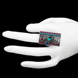 Women's Fancy Stone Ring - Silver - Multi - test-store-for-chase-value