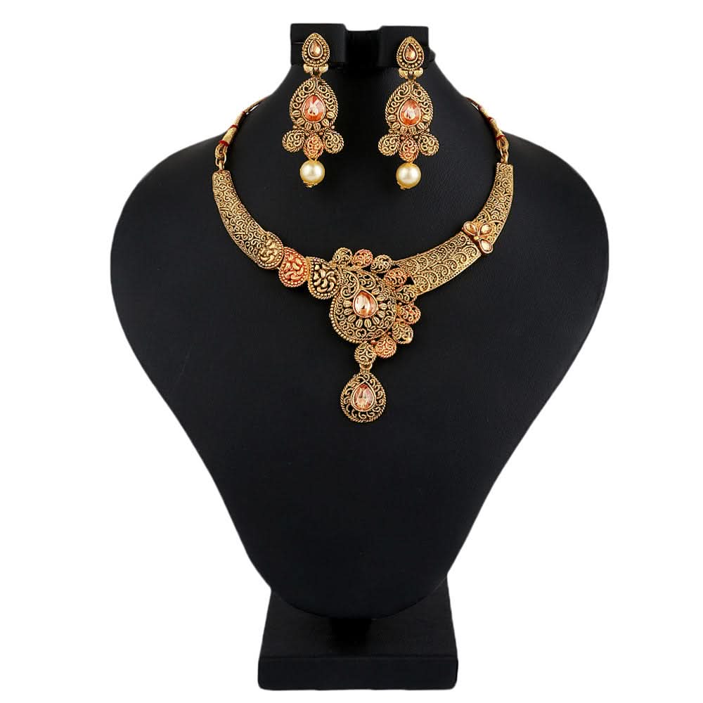 Women's Fancy Jewellery Set - Golden - test-store-for-chase-value