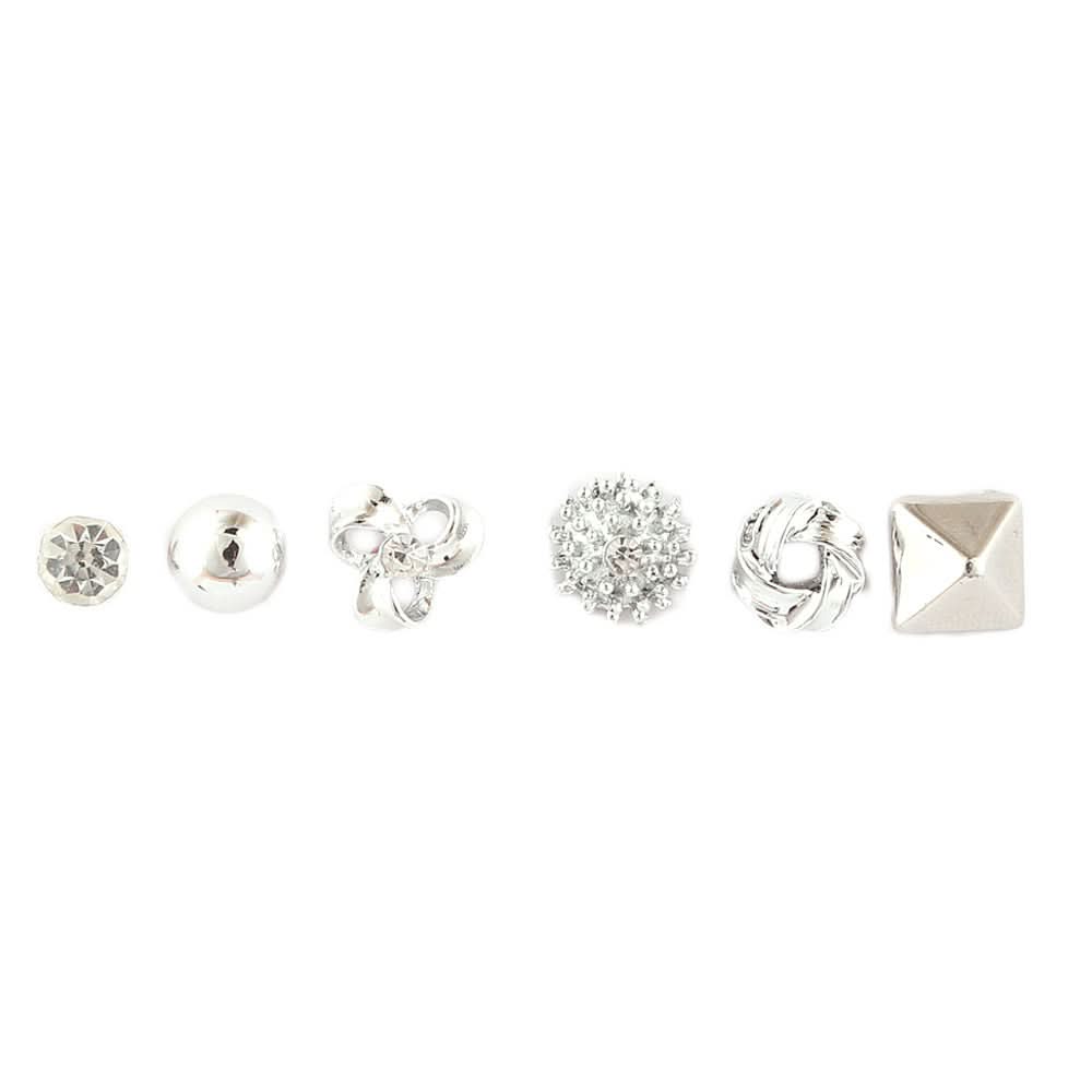 Girl's Fancy Ear Tops - Silver - test-store-for-chase-value