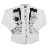 Boys Full Sleeves Casual Shirt - White, Kids, Boys Shirts, Chase Value, Chase Value