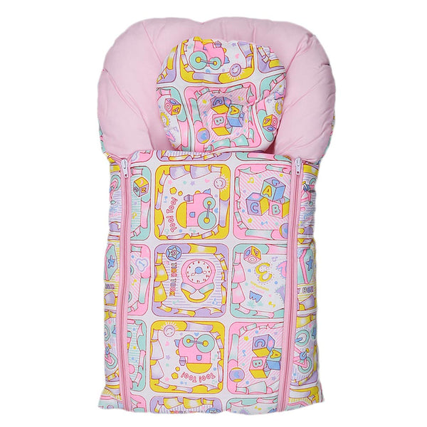Newborn Sleeping Bag With Pillow - White - Pink, Kids, Sleeping Bags, Chase Value, Chase Value