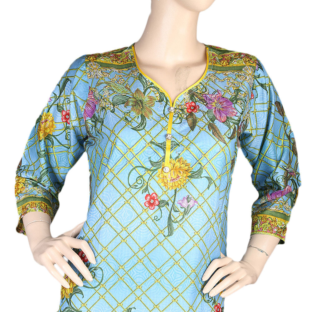 Women's Printed Lawn 2 Pcs Stitched Suit - Multi, Women, Shalwar Suits, Chase Value, Chase Value