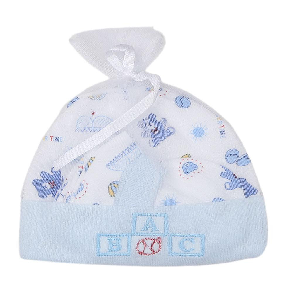 Newborn Cap Set 3 Pcs - Blue - test-store-for-chase-value