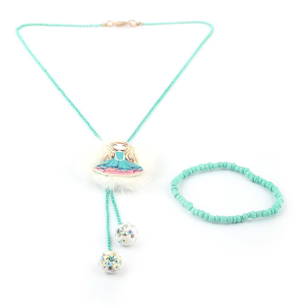 Girls Mala Set - Green, Kids, Jewellery Sets, Chase Value, Chase Value