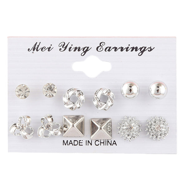 Girl's Fancy Ear Tops - Silver - test-store-for-chase-value