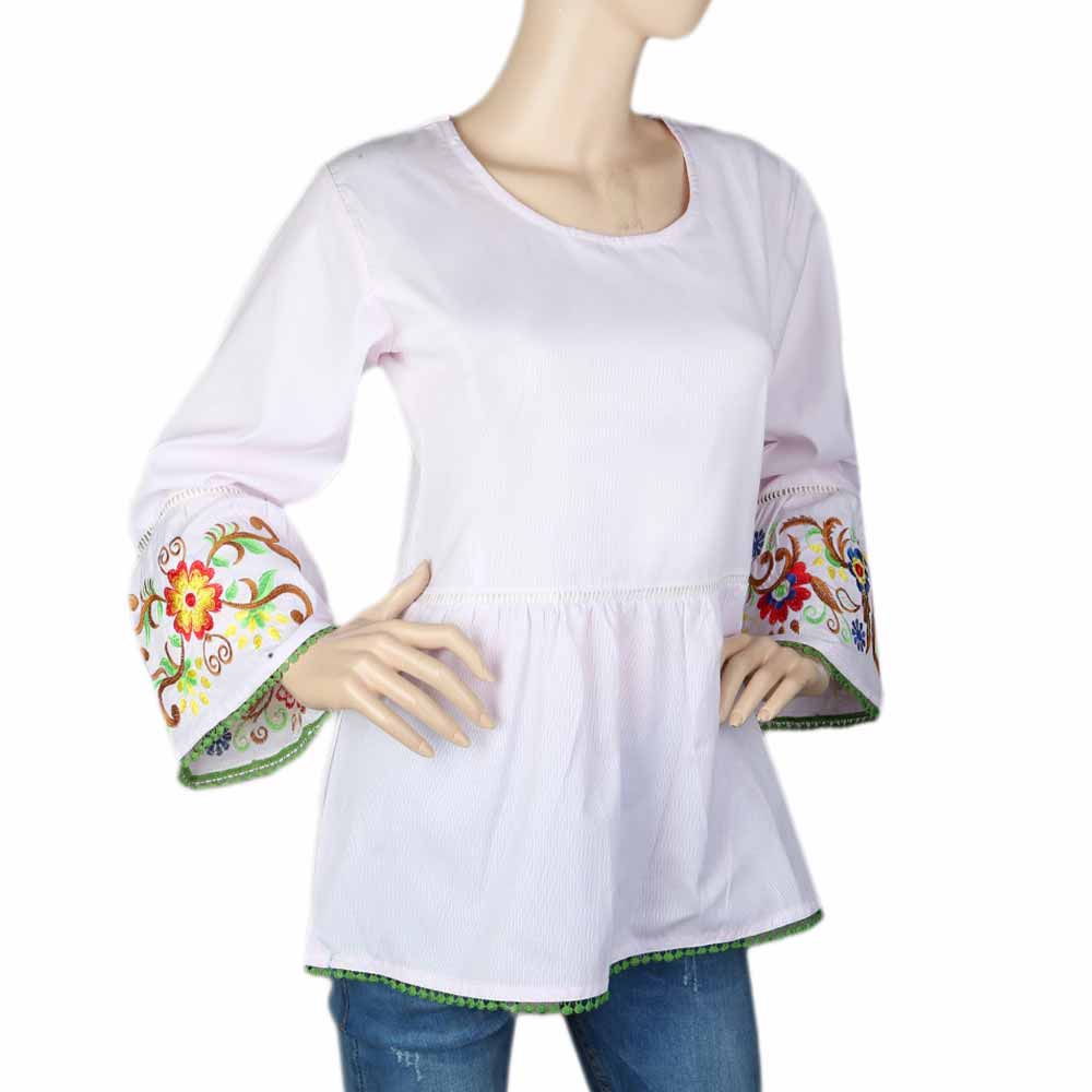 Women's Pleated Western Top - Light Pink, Women, T-Shirts And Tops, Chase Value, Chase Value