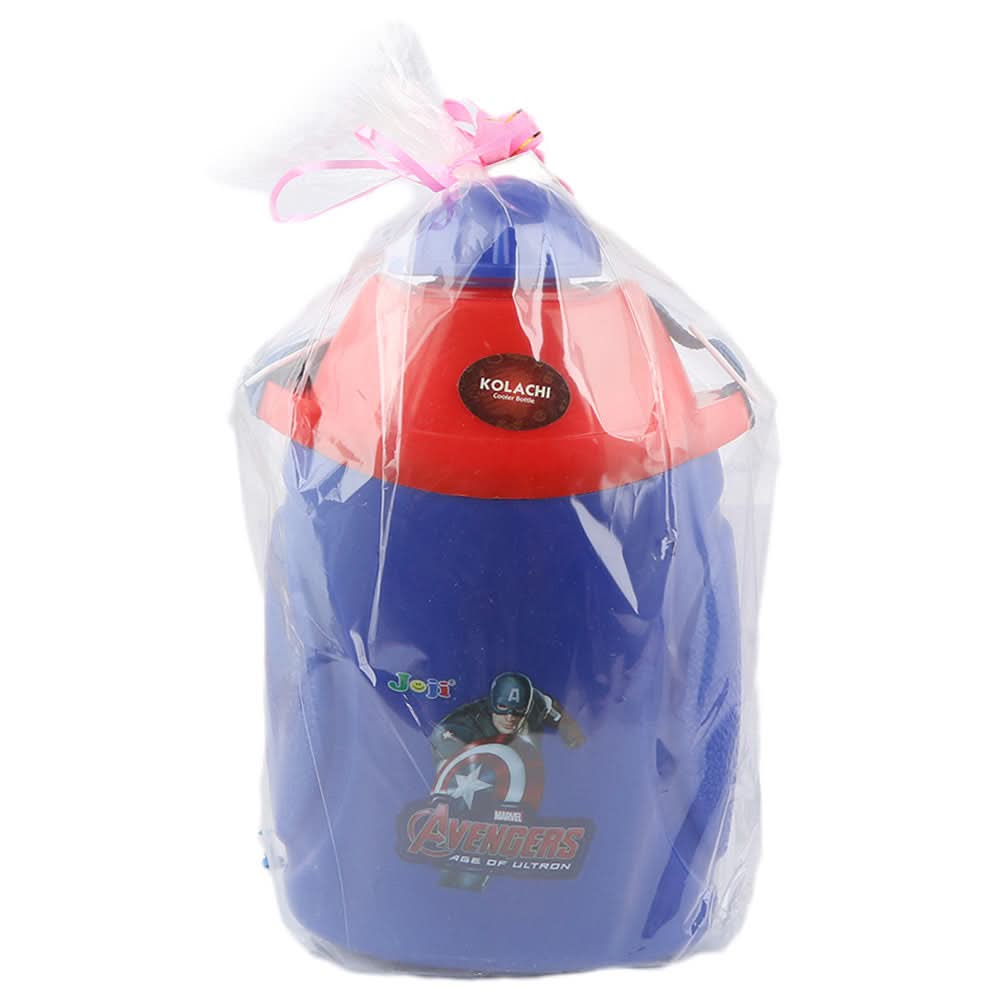 School Water Bottle With Lunch Box Red & Royal Blue- 1100 ML - test-store-for-chase-value