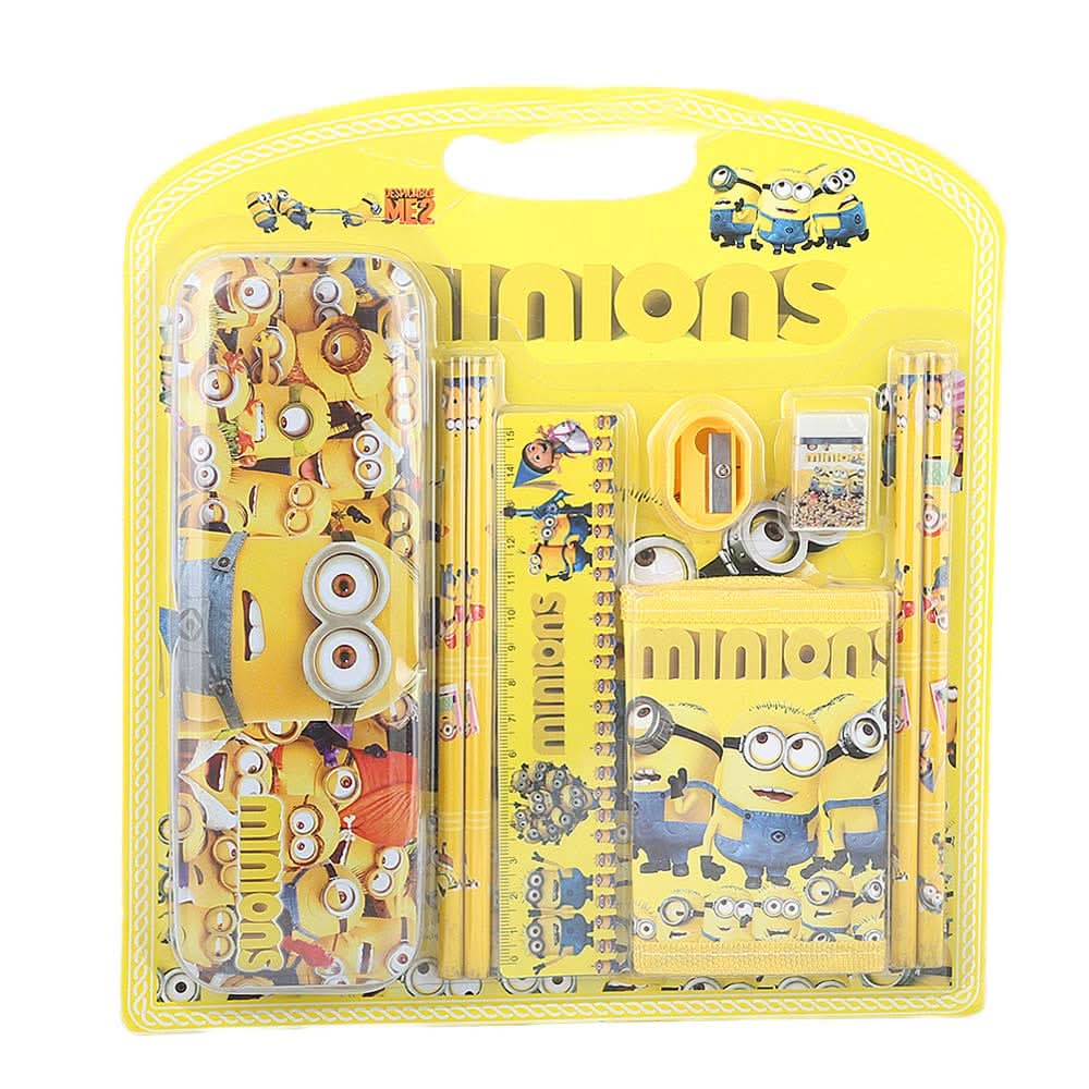 Minions Stationery Set 6 Pcs - Yellow, Kids, Pencil Boxes And Stationery Sets, Chase Value, Chase Value