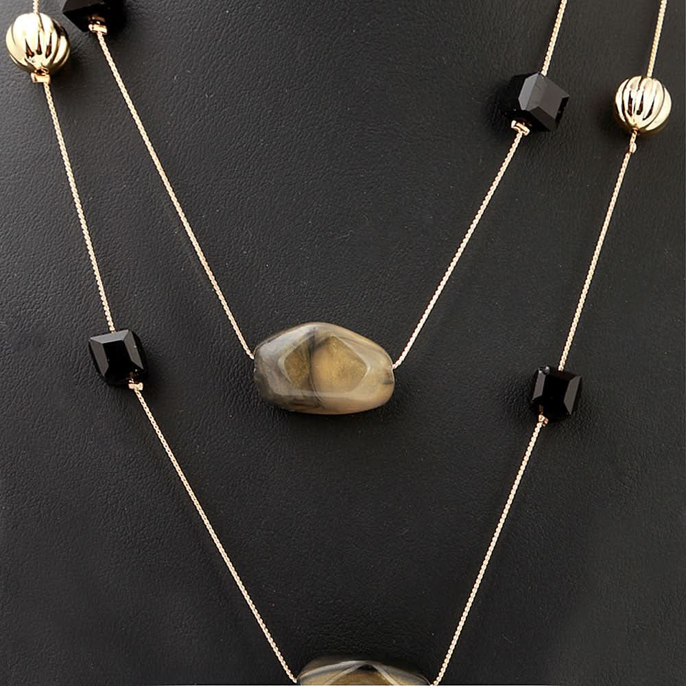 Women's Beads Long Mala - Black, Women, Chains & Lockets, Chase Value, Chase Value