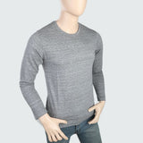 Men's Round Neck Full Sleeves T-Shirt - Grey, Men, T-Shirts And Polos, Chase Value, Chase Value