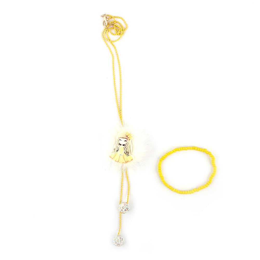 Girls Mala Set - Yellow, Kids, Jewellery Sets, Chase Value, Chase Value