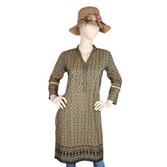 Women's Fancy Chikan Kurti - Brown, Women's Fashion, Chase Value, Chase Value