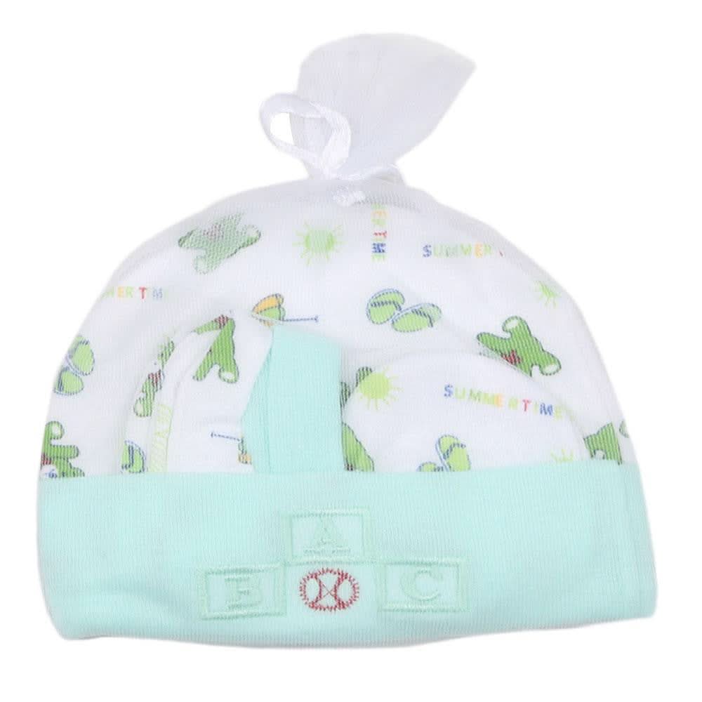 Newborn Cap Set 3 Pcs - Cyan - test-store-for-chase-value