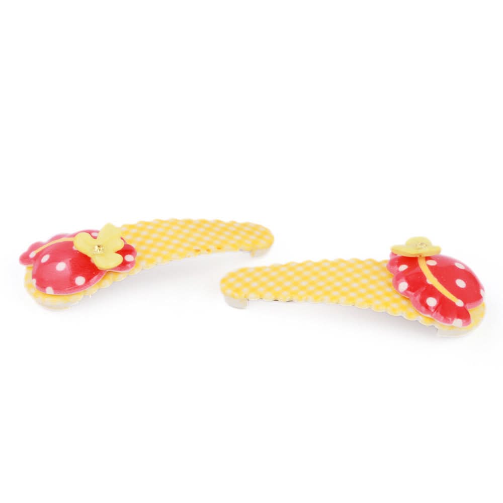 Girls Hair Pin 2 Pcs- Yellow, Kids, Hair Accessories, Chase Value, Chase Value