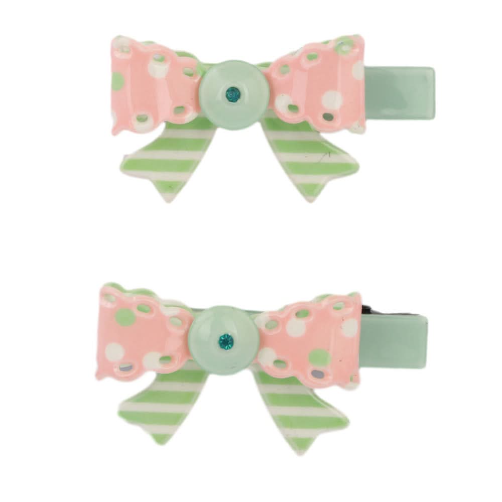 Girls Hair Pin 2 Pcs - Green, Kids, Hair Accessories, Chase Value, Chase Value
