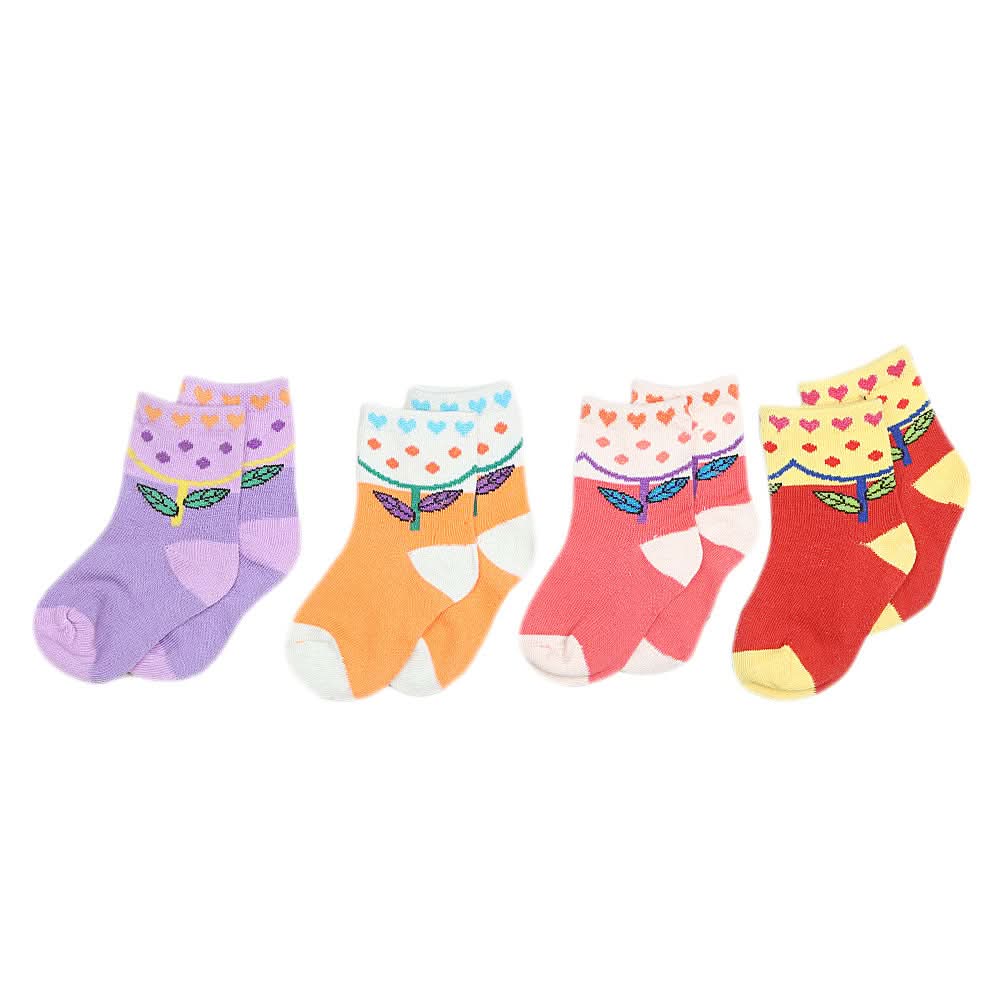 Girls Socks Pack Of 4 - Multi, Kids, Girls Socks, Chase Value, Chase Value
