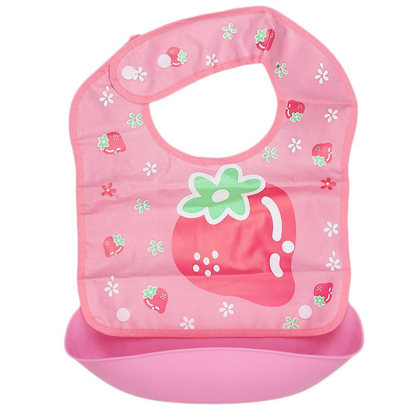 Adjustable Waterproof Bib with Tray - Pink - test-store-for-chase-value