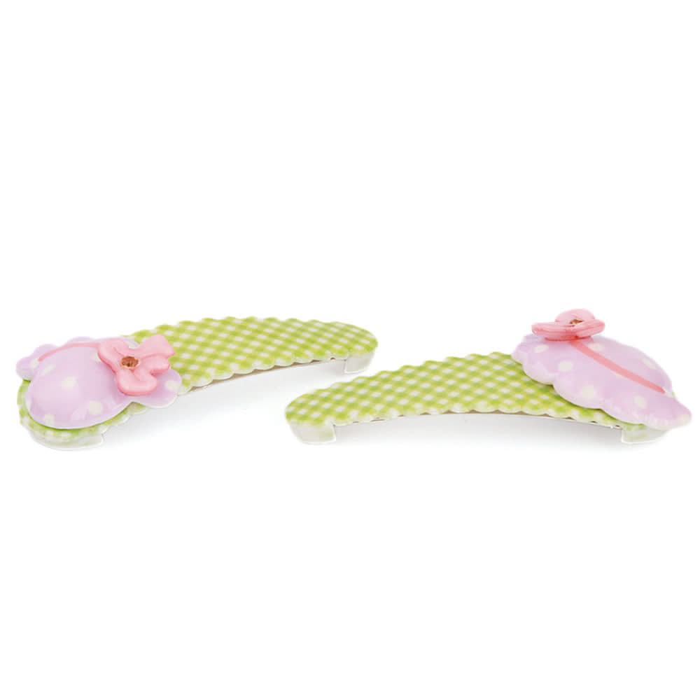 Girls Hair Pin 2 Pcs- Green, Kids, Hair Accessories, Chase Value, Chase Value