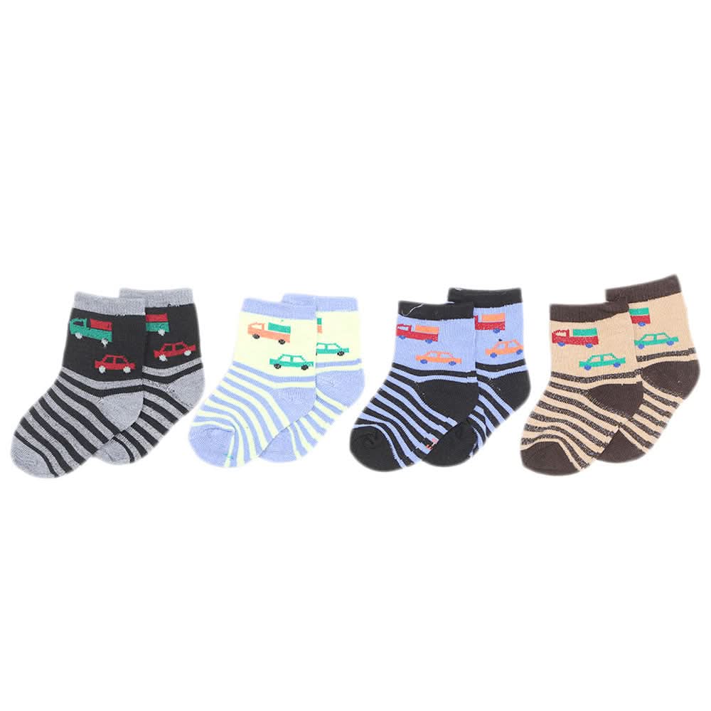 Kids Socks Pack Of 4 - Multi, Kids, Boys Socks, Chase Value, Chase Value