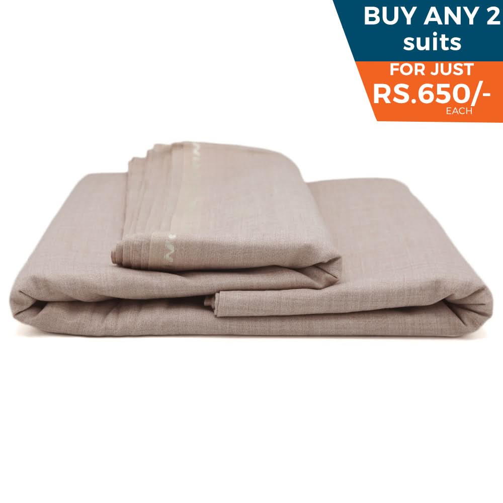 Men's Fancy Un-Stitched Suiting Fabric - Beige, Men, Unstitched Fabric, Chase Value, Chase Value