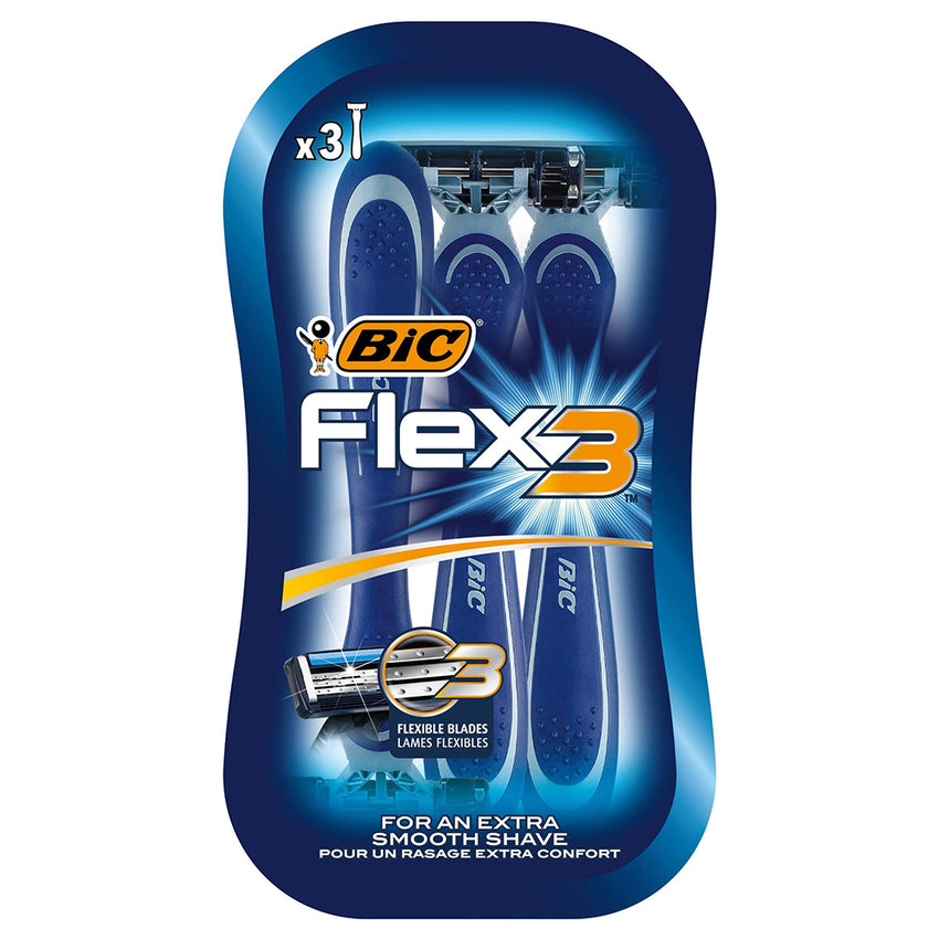 BIC Flex 3 Razor, 3-Pack, Beauty & Personal Care, Razor and Cartridges, Chase Value, Chase Value
