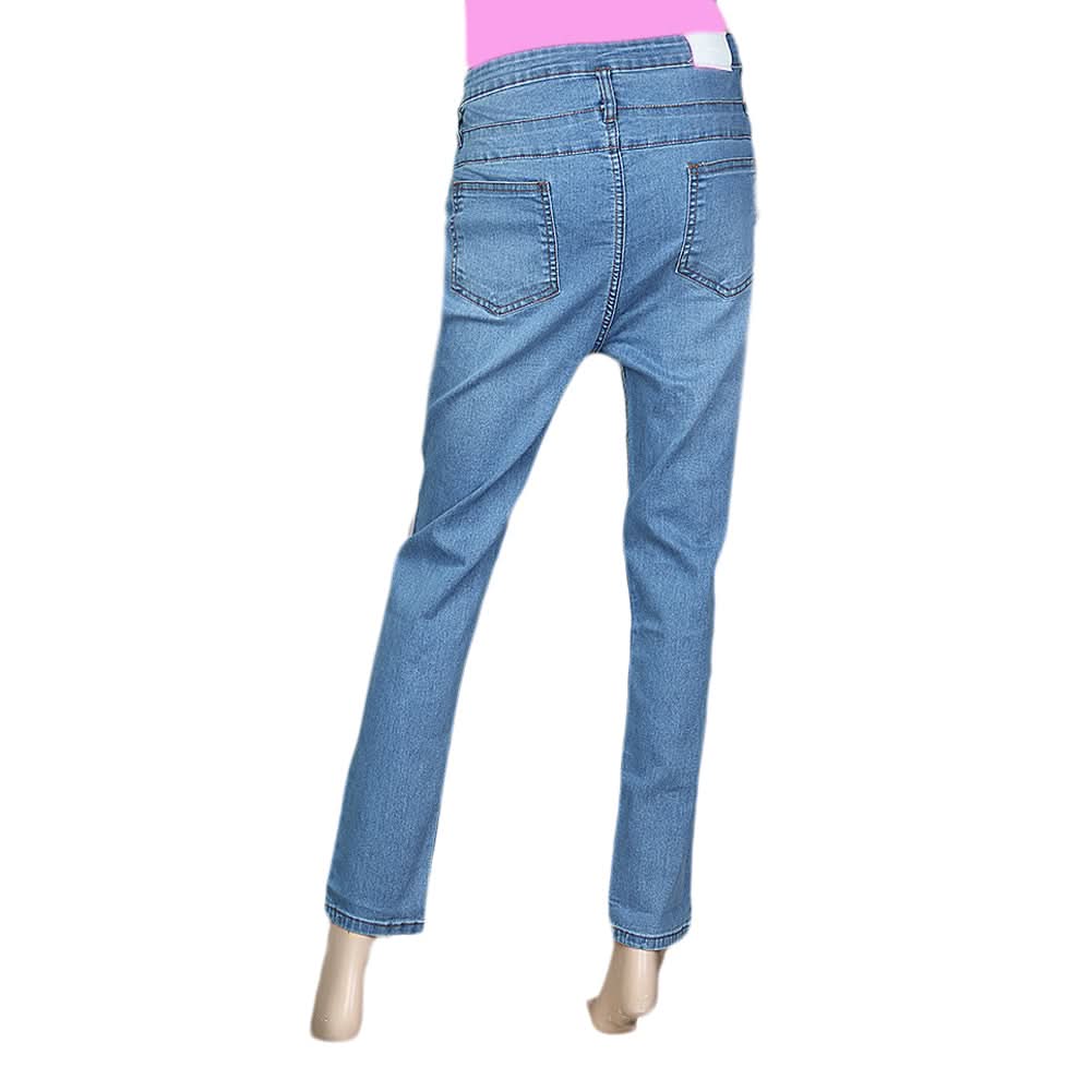 Women's Denim High Waist Pant - Light Blue, Women, Pants & Tights, Chase Value, Chase Value