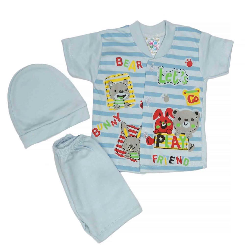Newborn Boys Suits 3Pcs - Blue, Kids, NB Boys Sets And Suits, Chase Value, Chase Value