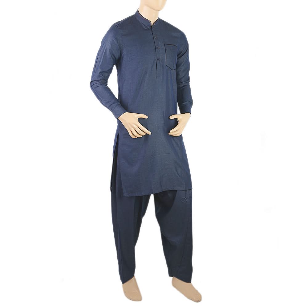 Men's Mashriq Shalwar Suit - Blue, Men, Shalwar Kameez, Chase Value, Chase Value