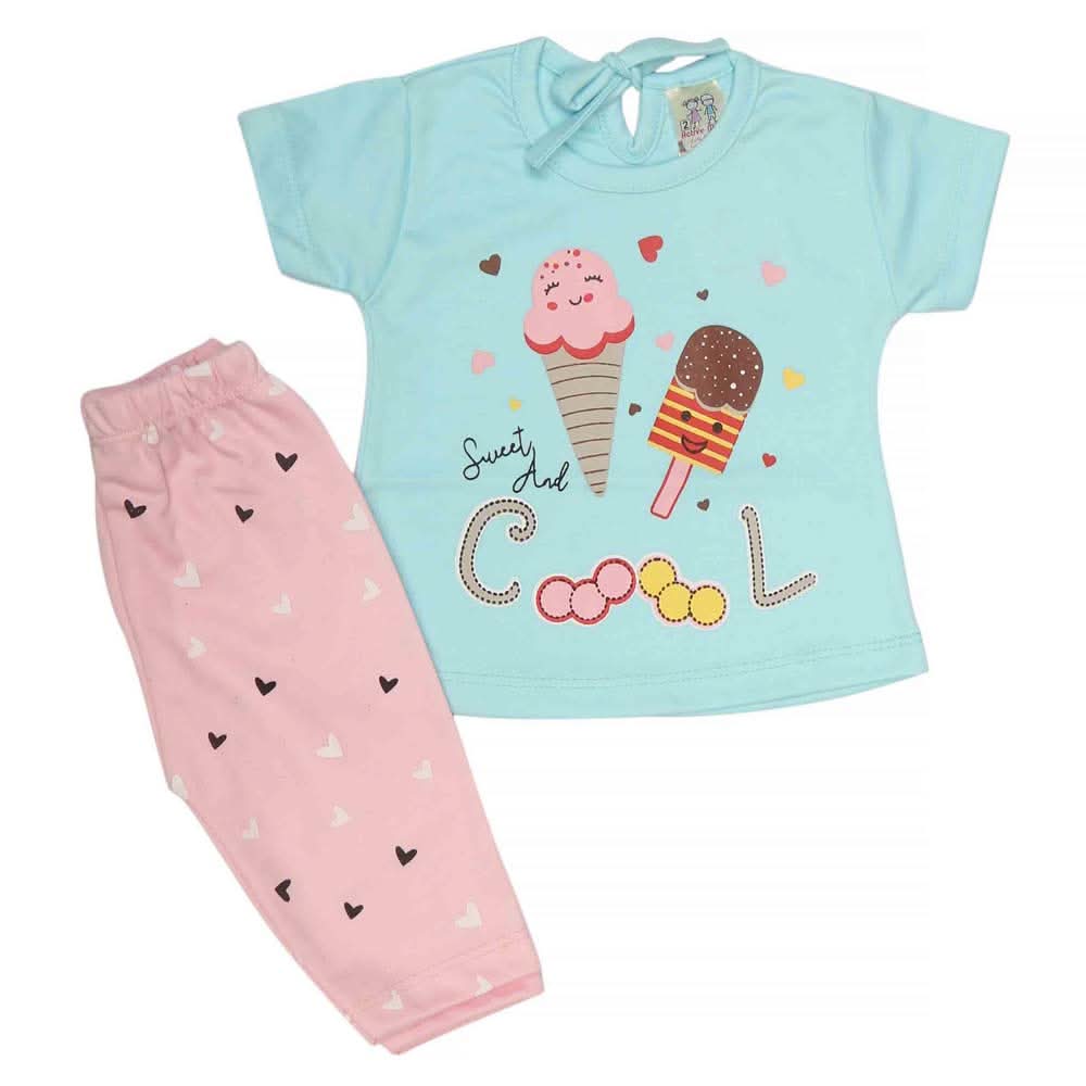 Newborn Girls Suit 2Pcs - Blue, Kids, NB Girls Sets And Suits, Chase Value, Chase Value