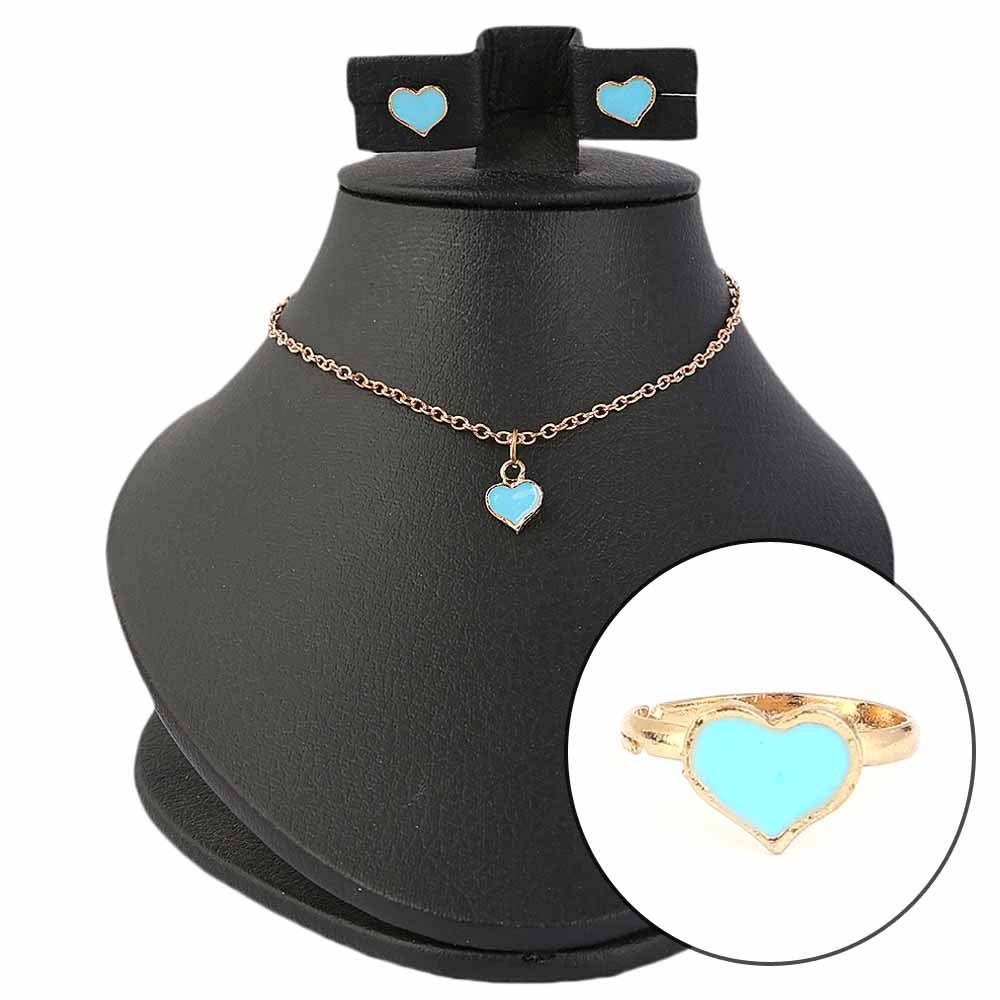 Girls Locket Set - Blue, Kids, Jewellery Sets, Chase Value, Chase Value