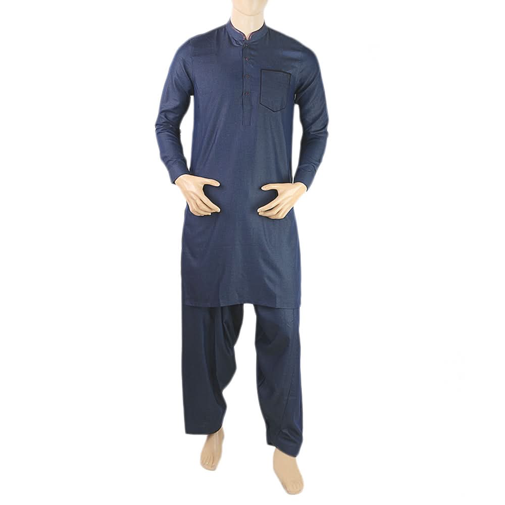 Men's Mashriq Shalwar Suit - Blue, Men, Shalwar Kameez, Chase Value, Chase Value