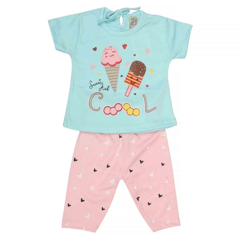 Newborn Girls Suit 2Pcs - Blue, Kids, NB Girls Sets And Suits, Chase Value, Chase Value