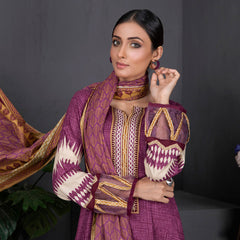 Sahil Printed Cotton 3 Pcs Un-Stitched Suit Vol 1 - 3B, Women, 3Pcs Shalwar Suit, ZS Textiles, Chase Value