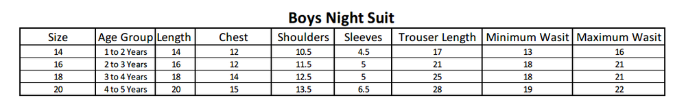 Boys Night Suit - Multi, Kids, Boys Sets And Suits, Chase Value, Chase Value