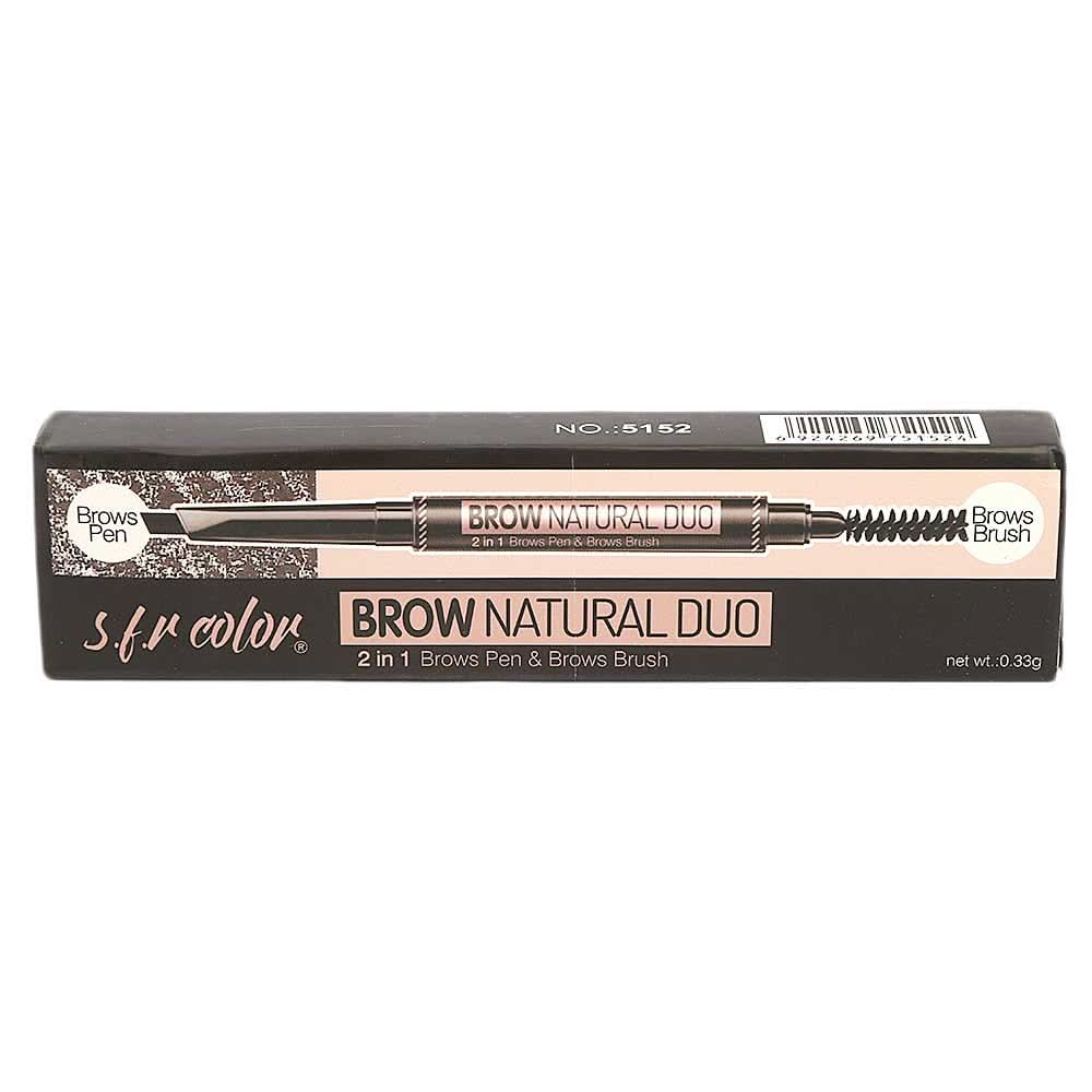 S.F.R Color 2IN1 Brow Pen+Brow Brush Bronze 110, Beauty & Personal Care, Brushes And Applicators, Chase Value, Chase Value