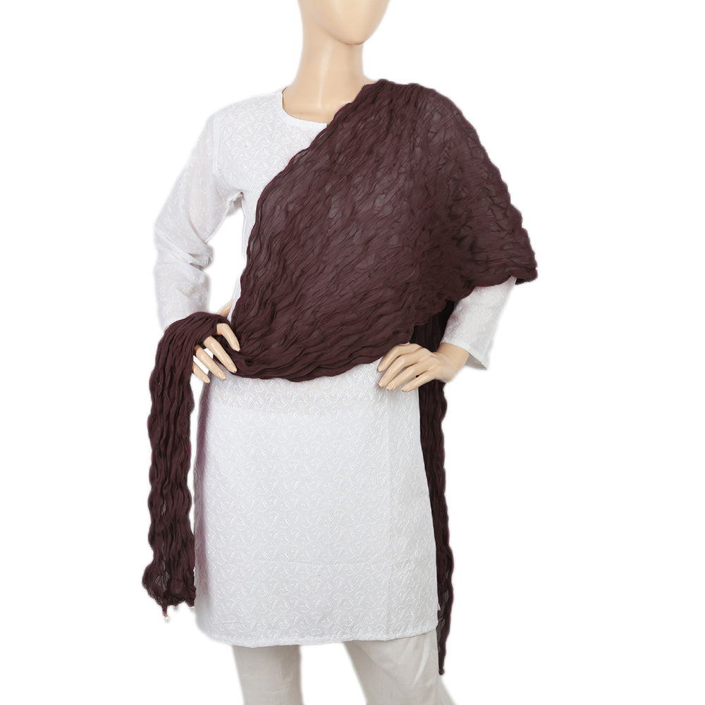 Women's Korkore Chiffon Dupatta - Brown, Women, Dupatta, Chase Value, Chase Value
