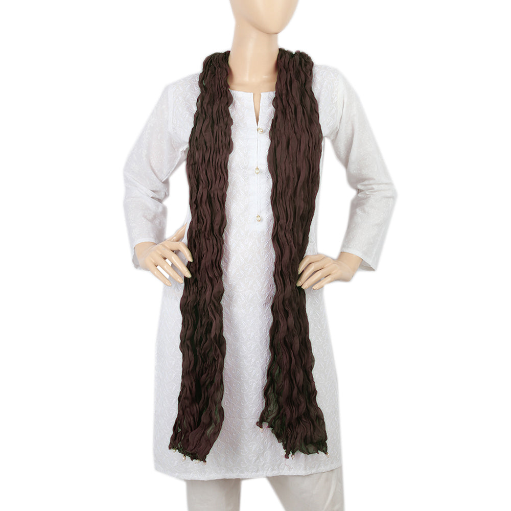 Women's Korkore Chiffon Dupatta - Brown, Women, Dupatta, Chase Value, Chase Value
