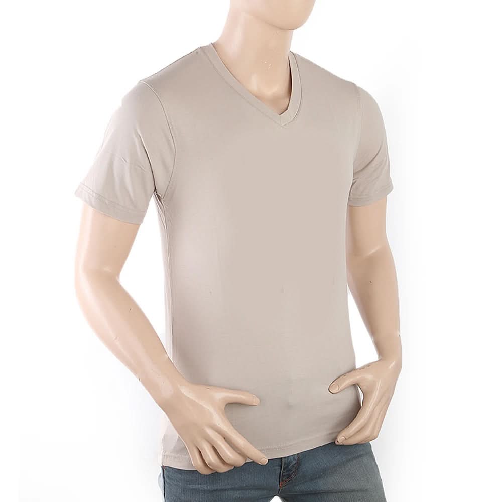 Men's Half Sleeves Printed T-Shirt - Beige, Men, T-Shirts And Polos, Chase Value, Chase Value