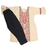 Girls Embroidered 2 Piece Suit - Fawn, Kids, Girls Sets And Suits, Chase Value, Chase Value