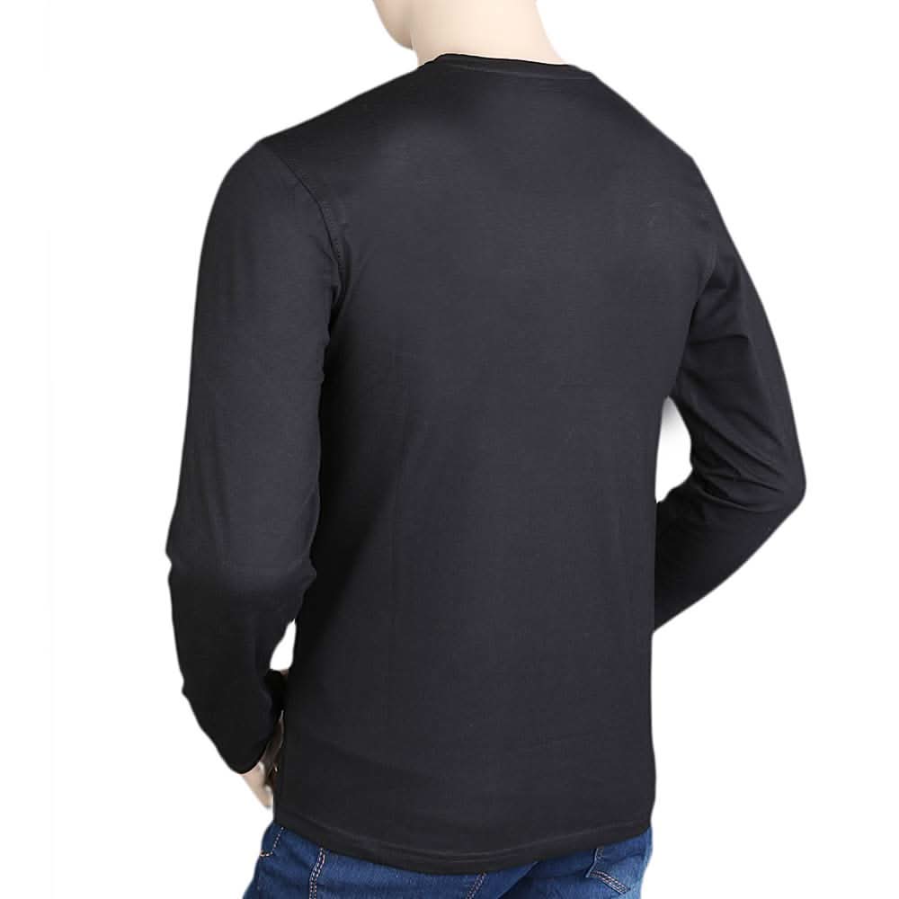 Men's Full Sleeves T Shirt - Black, Men, T-Shirts And Polos, Chase Value, Chase Value
