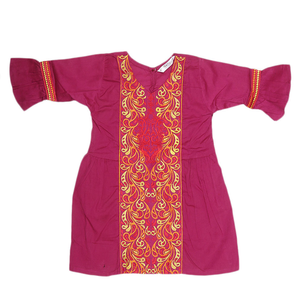 Girls Embroidered 2 Piece Suit - Purple, Kids, Girls Sets And Suits, Chase Value, Chase Value