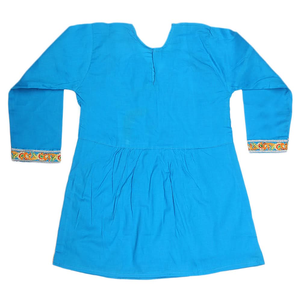 Girls Embroidered 2 Piece Suit - Blue, Kids, Girls Sets And Suits, Chase Value, Chase Value