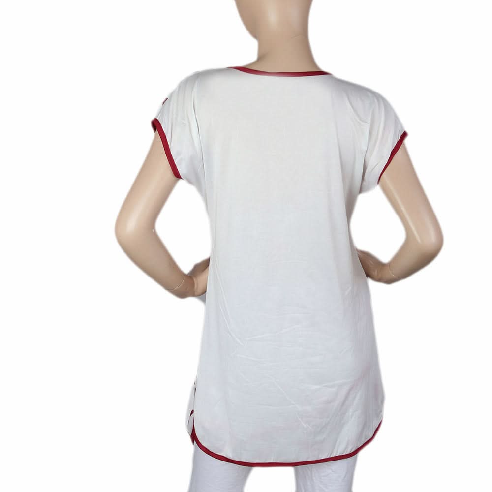 Women's Night T Shirt - Maroon, Women, Night Suit, Chase Value, Chase Value