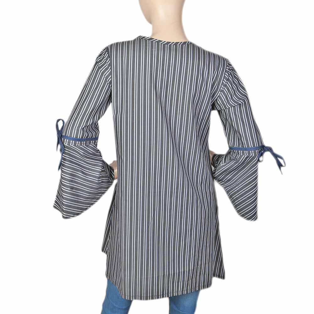 Women's Embroidered Stripe Top - Grey, Women, T-Shirts And Tops, Chase Value, Chase Value