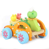 Wooden Car - Orange, Kids, Non-Remote Control, Chase Value, Chase Value