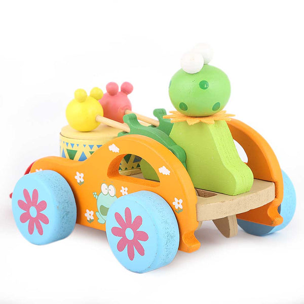 Wooden Car - Orange, Kids, Non-Remote Control, Chase Value, Chase Value
