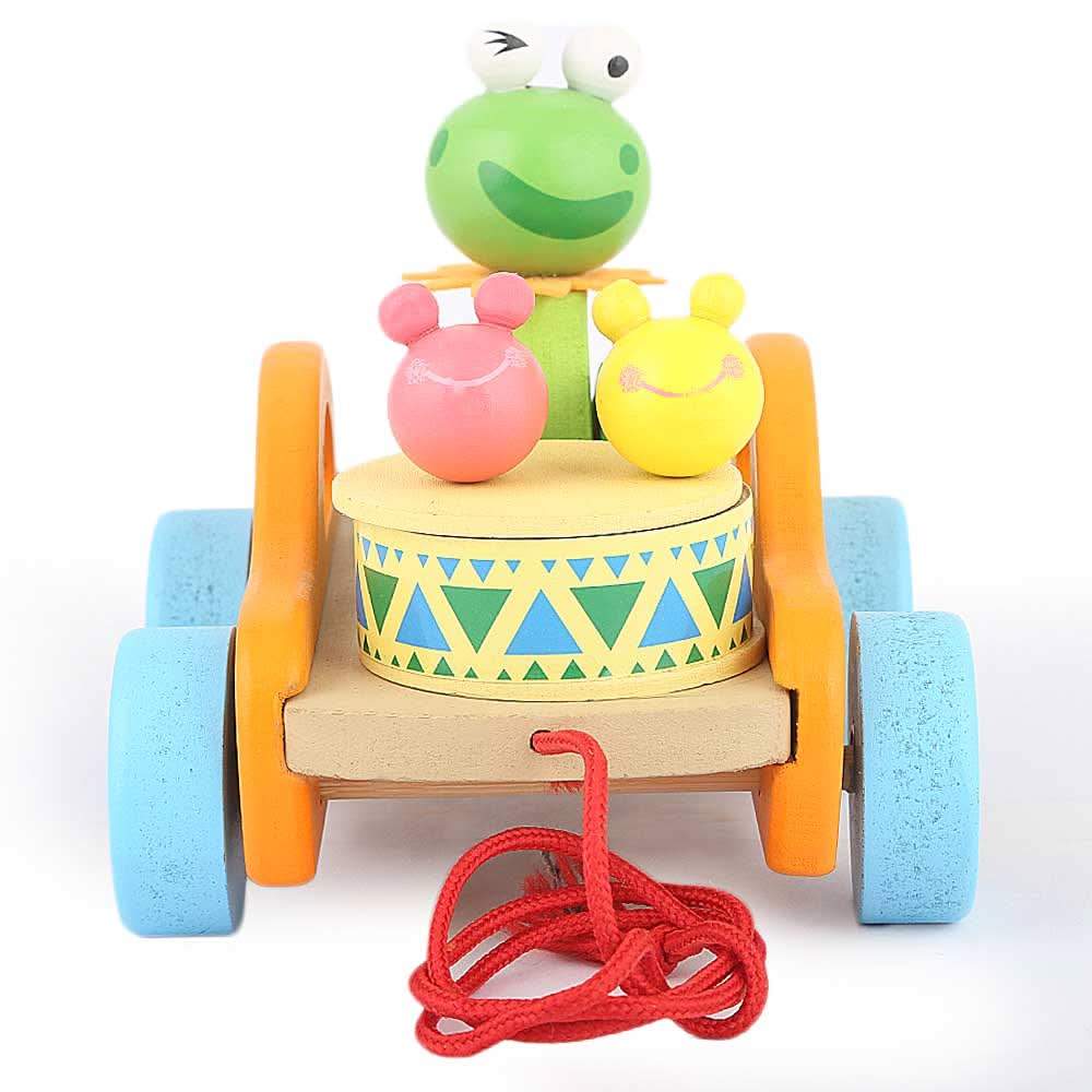 Wooden Car - Orange, Kids, Non-Remote Control, Chase Value, Chase Value